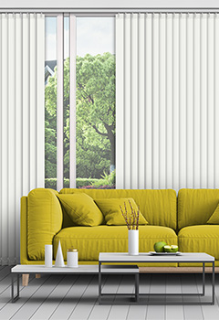 Polaris White 89mm Blackout Vertical Blind