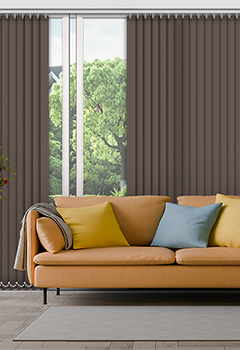 Polaris Cocoa 89mm Dimout Vertical Blind