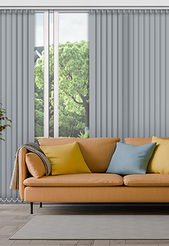 Polaris Grey 89mm Dimout Vertical Blind