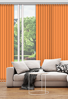 Polaris Tangerine 89mm Dimout Vertical Blind