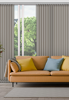 Polaris Taupe 89mm Dimout Vertical Blind