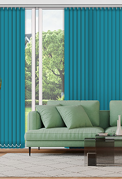 Polaris Teal 89mm Dimout Vertical Blind