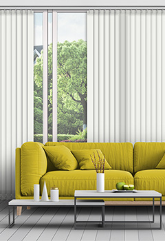 Polaris White 89mm Dimout Vertical Blind