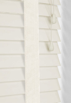 Canvas & Light Cream Tape Wooden Blind