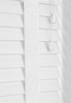 Ultra White & Super White Tape Wooden Blind