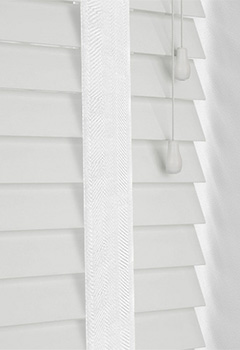 Zenith White & Super White Tape Wooden Blind