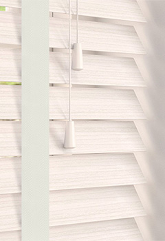 50mm Arctic Oak & Chalk Tape Wooden Blind