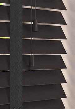 50mm Chroma & Jet Tape Wooden Blind