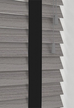 Native Soft Grey & Jet Tape Wooden Blind