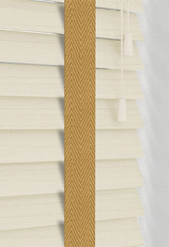 Native Soft White & Sand Tape Wooden Blind