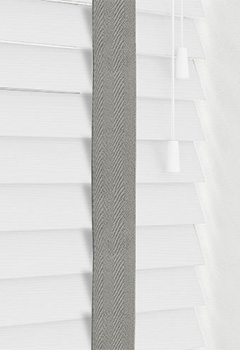 Native White & Grey Tape Wooden Blind