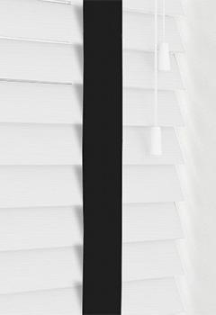 Native White & Jet Tape Wooden Blind