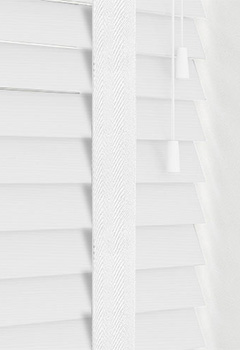 Native White & White Tape Wooden Blind