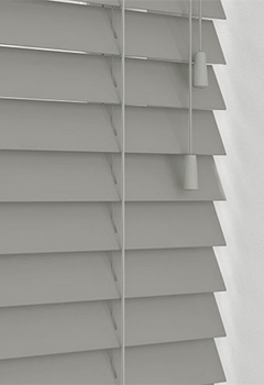 Misty Smooth Grey Wooden Blind