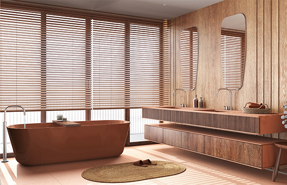 Moisture Resistant Bathroom Venetian Blinds