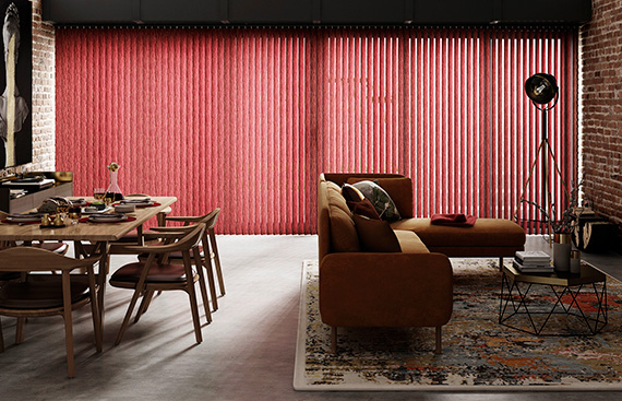 Quality Buy Red Vertical Blinds