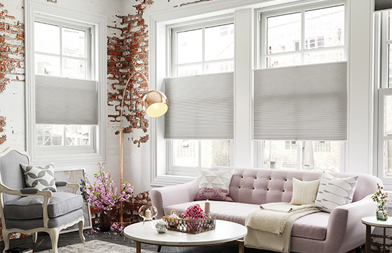 Pleated Blind in Grey