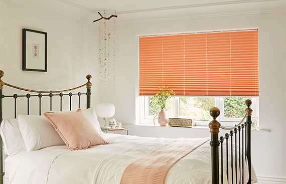 Orange Pleated Blind