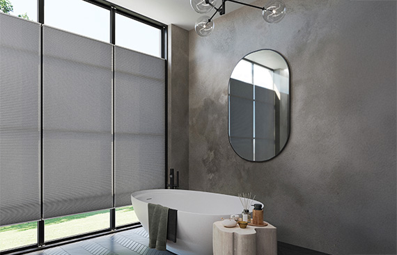 Pleated Blinds in a Silver Hue