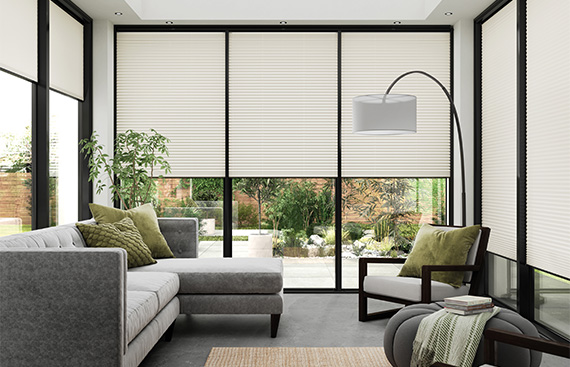 White Pleated Blinds