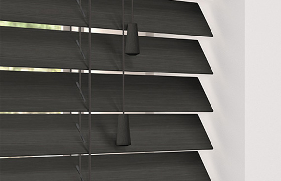 Dark Grey Wooden Blind