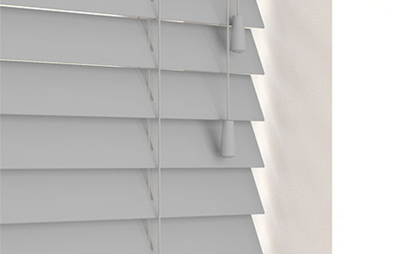 Silver Grey Fauxwood Blind