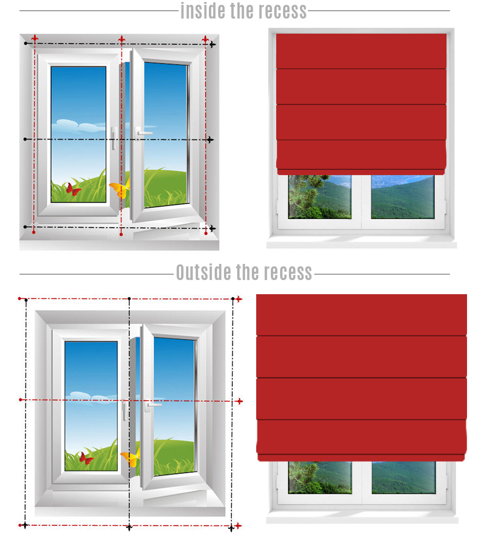 How do roman blinds fit to windows?