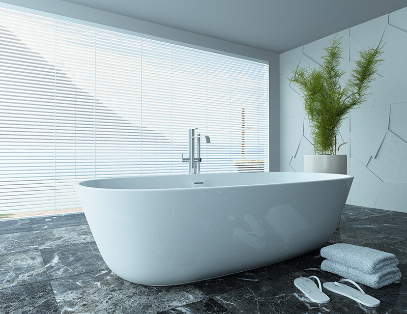 Faux Wood Blinds For The Bathroom